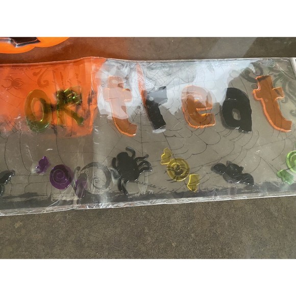 Grand Venture Vintage Pumpkin Pail Vinyl Skeleton Tablecloth Jelly Stickers Lot - Picture 3 of 12